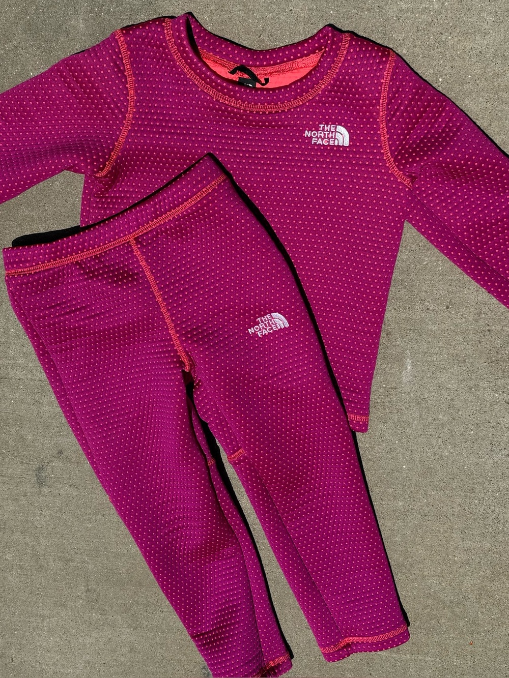 The North Face Girls' Pink Dot Thermal Set
